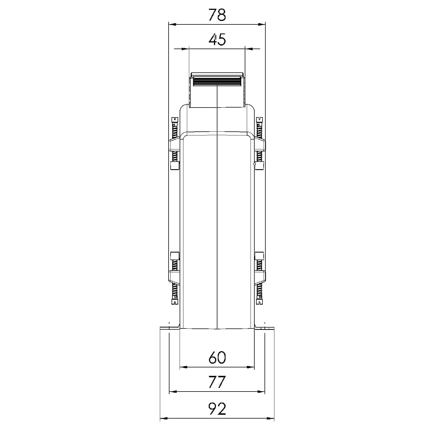ASK 127.6 ASK plug-in current transformer, technical drawing 2
