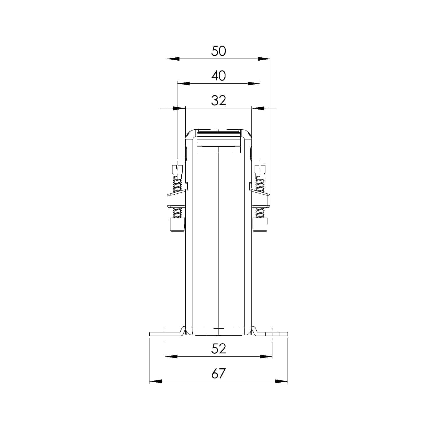ASK 130.3 ASK plug-in current transformer, technical drawing 1