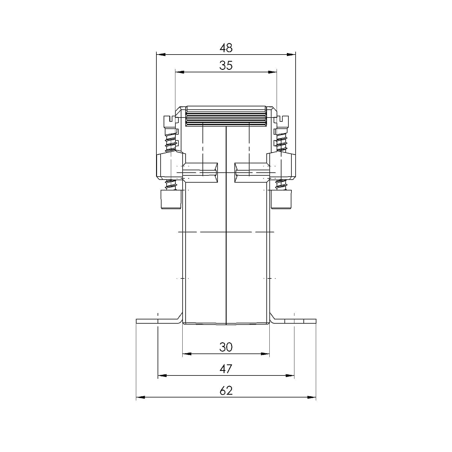 ASK 31.3 2U Switchable current transformer technical drawing 2