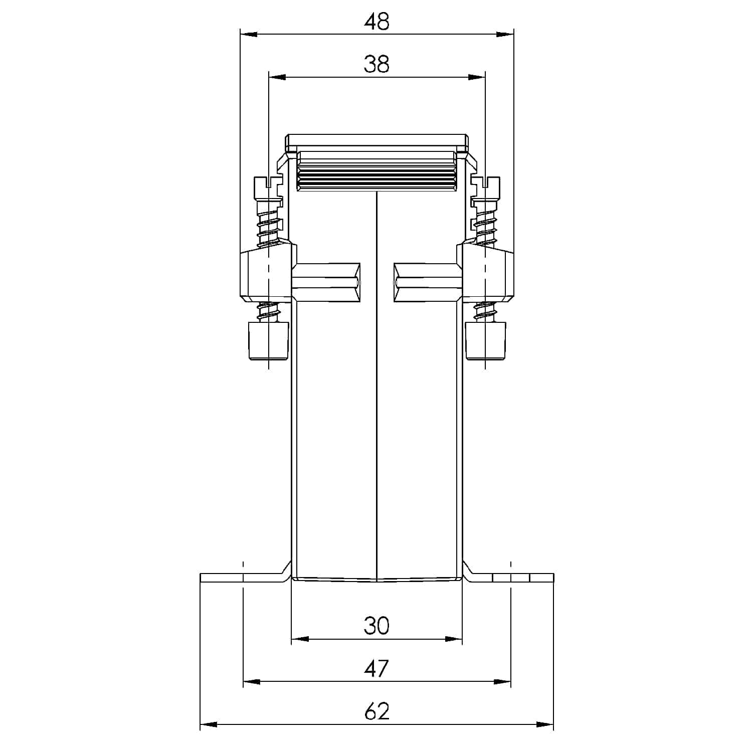 ASK 318.3 ASK plug-in current transformer, technical drawing 2