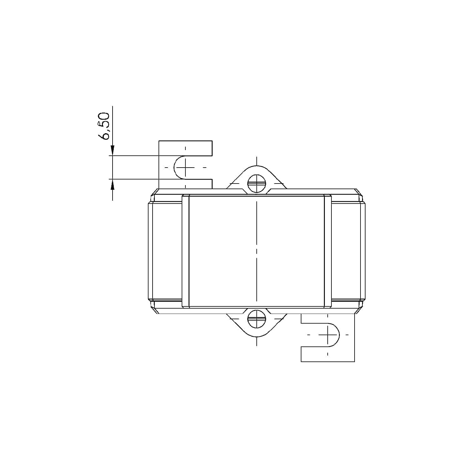 ASK 318.3 ASK plug-in current transformer, technical drawing 1