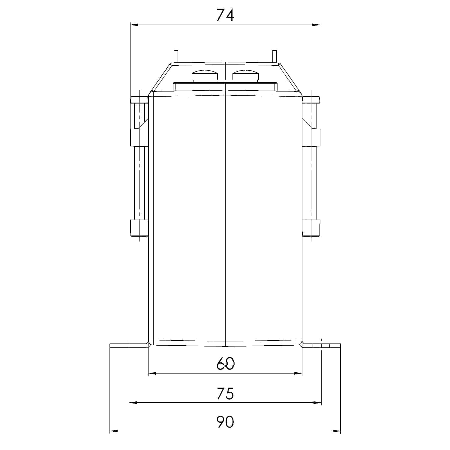 EASK 41.6, EASK – Plug-on current transformer billing measurement, technical drawing 2