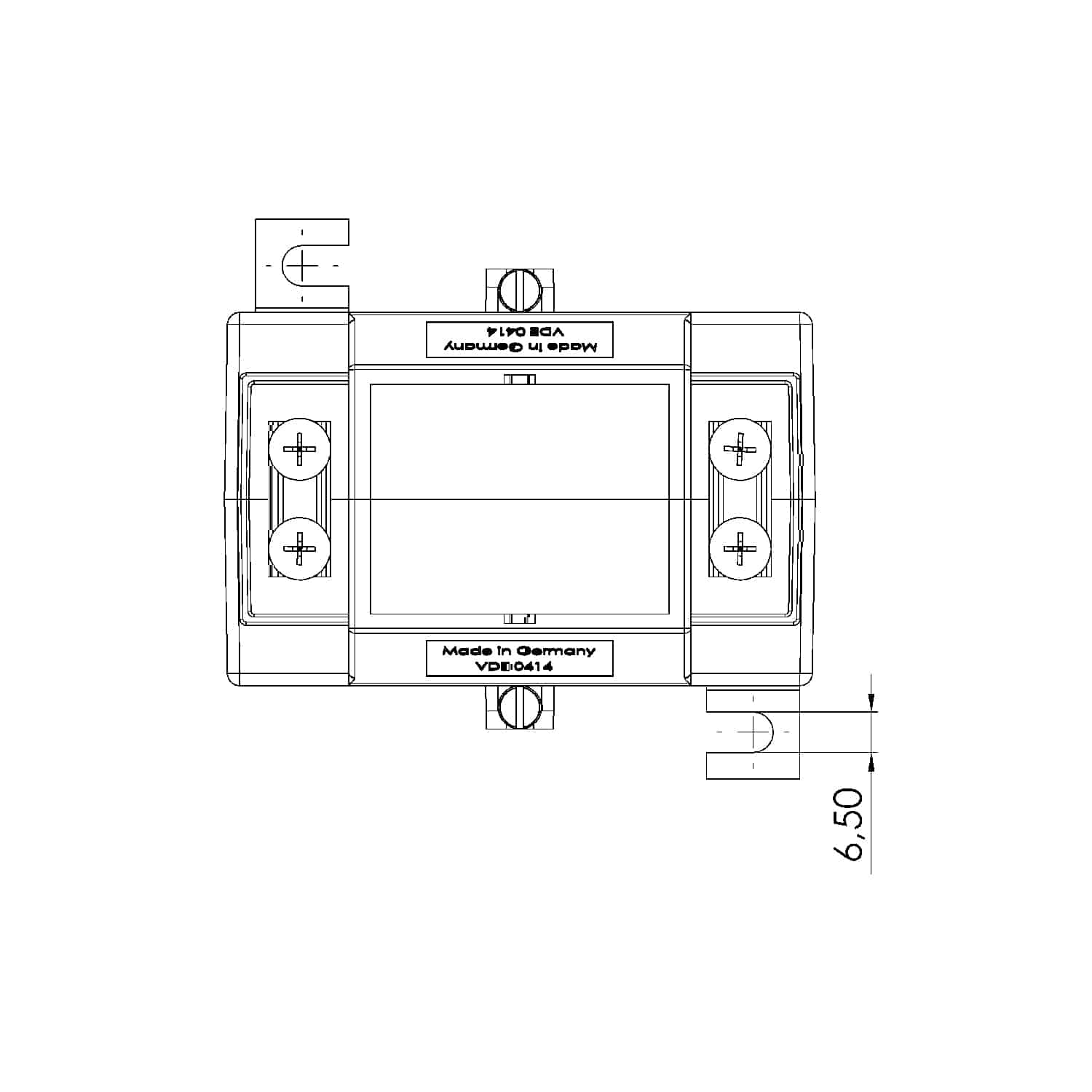 EASK 41.6, EASK – Plug-on current transformer billing measurement, technical drawing 1