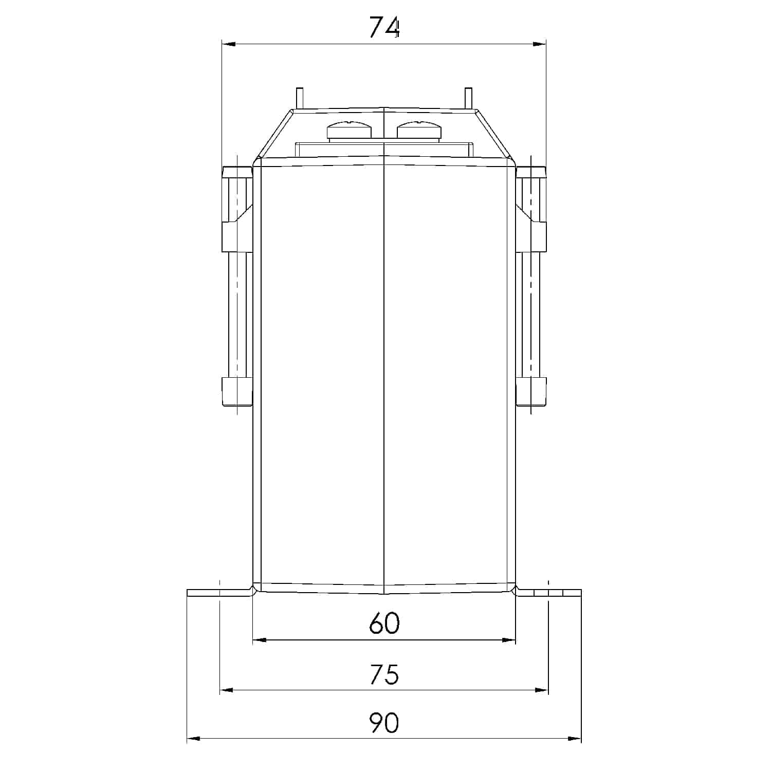 EASK51.6, EASK – Plug-on current transformer billing measurement, technical drawing 2