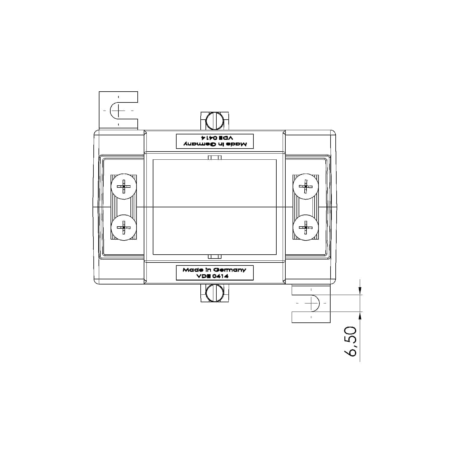 EASK51.6, EASK – Plug-on current transformer billing measurement, technical drawing 1