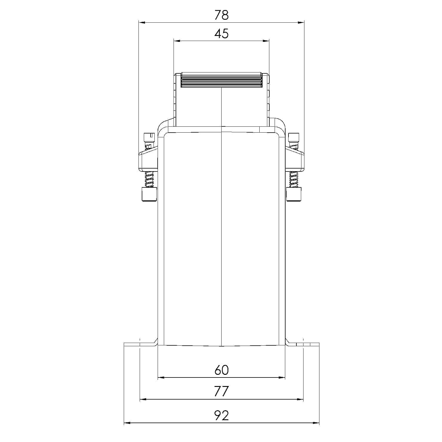 EASK 63.6, EASK – Plug-on current transformer billing measurement, technical drawing 2