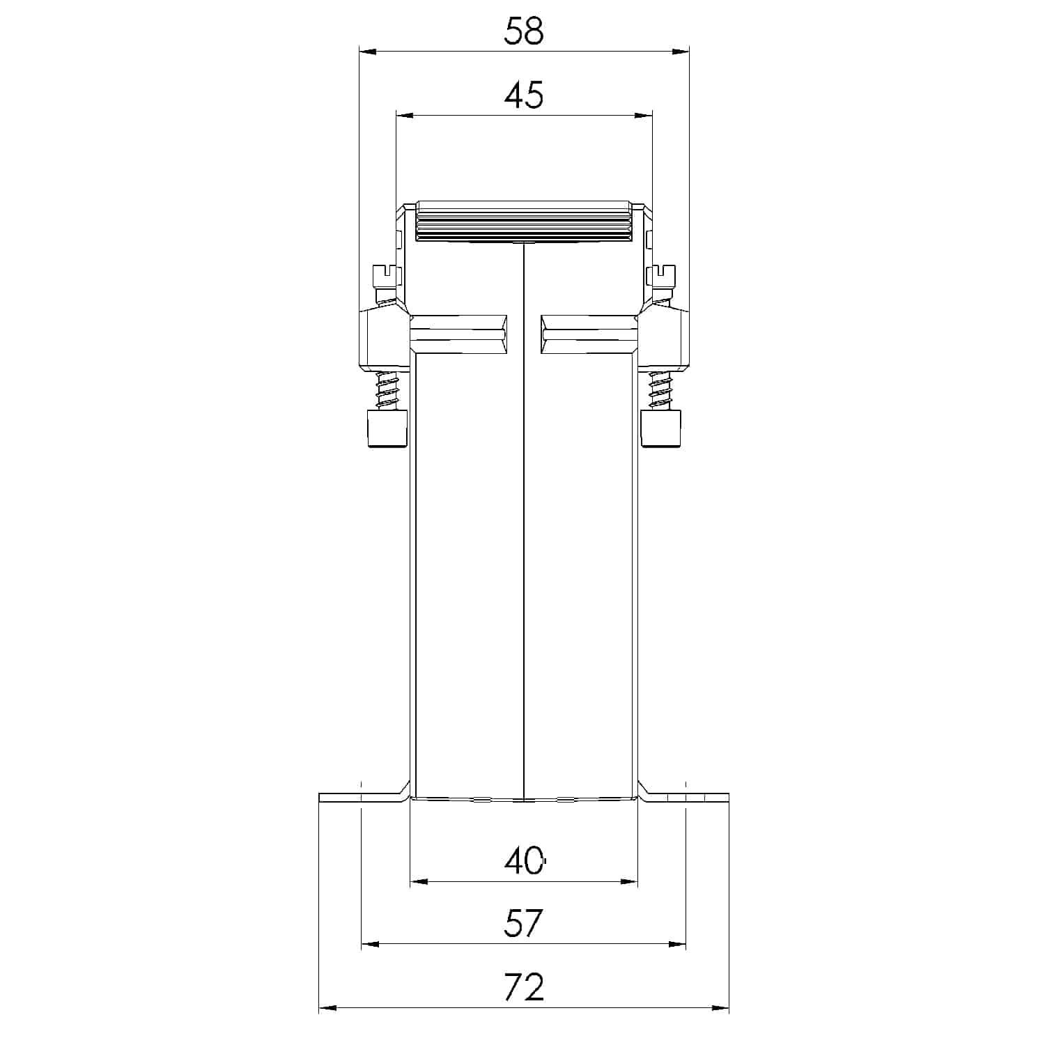 SASK 61.4, SASK – Protective current transformer, technical drawing 2