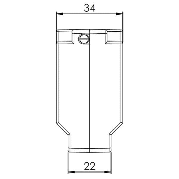 EASKL 31.34, EASKL – plug-in current transformer for InLine II (ZHBM) switching strips, technical drawing 2