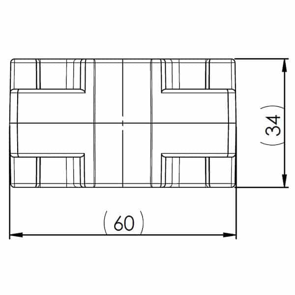 EASKL 31.34, EASKL – plug-in current transformer for InLine II (ZHBM) switching strips, technical drawing 1