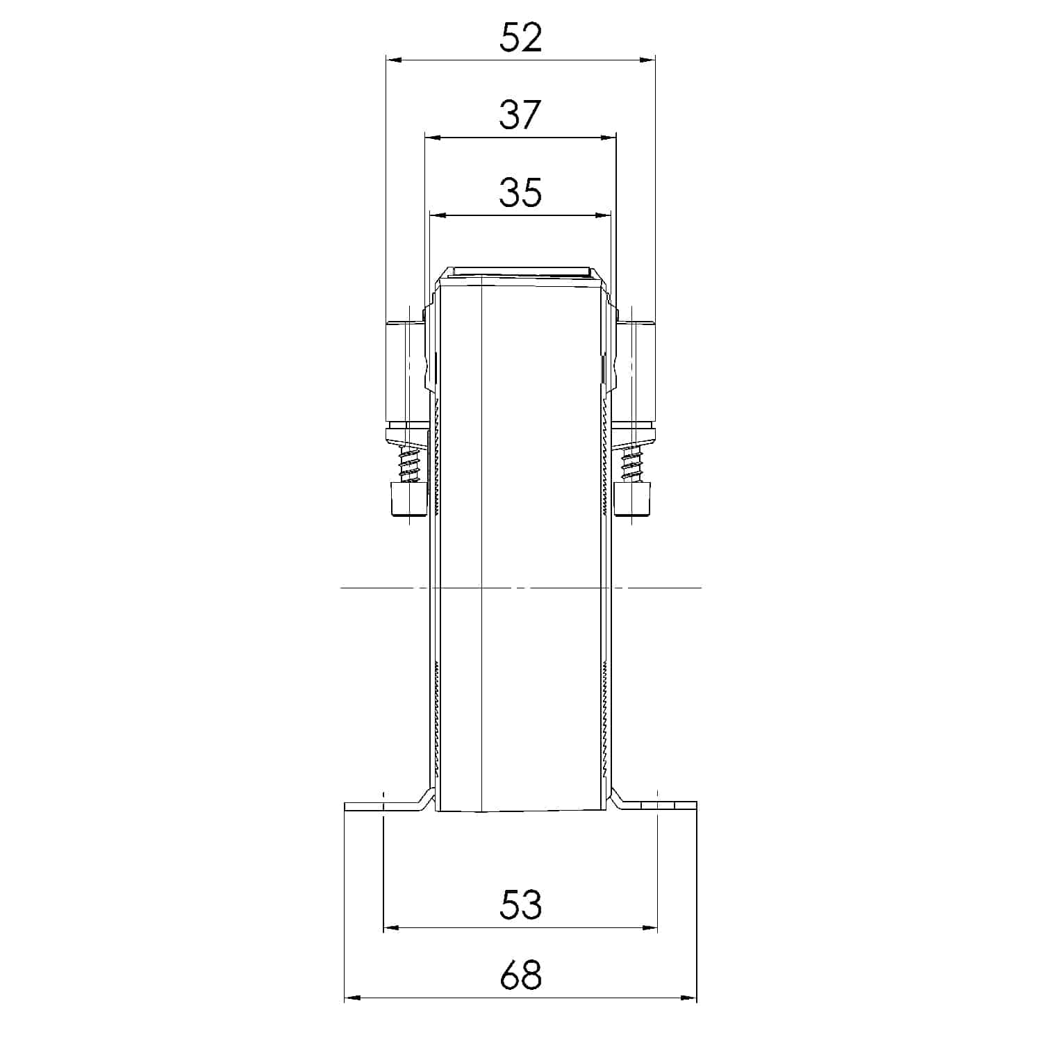 CTB 51.35, CTB – plug-in current transformer, technical drawing 2