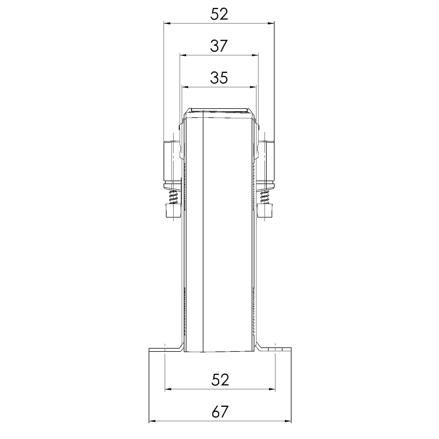 CTB 61.35, CTB – plug-in current transformer, technical drawing 2