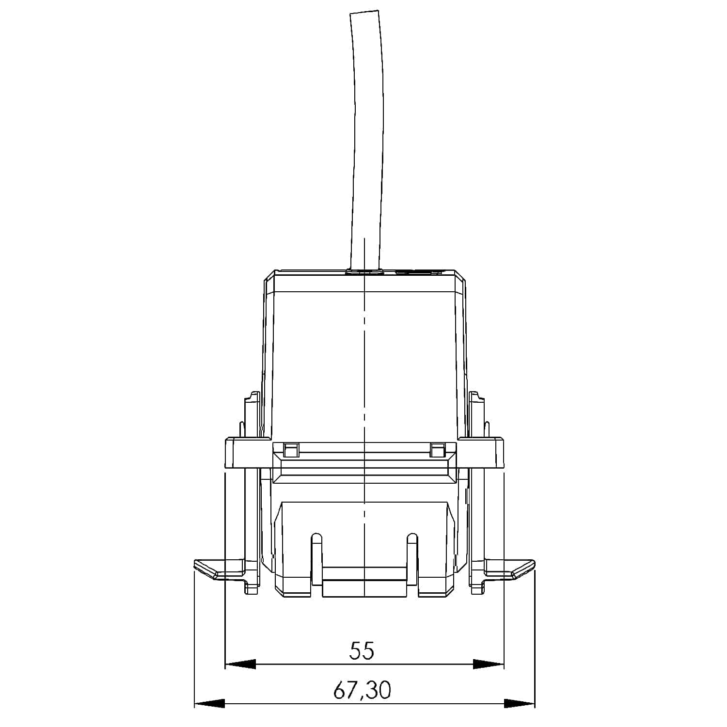 KBR 18, KBR – cable conversion current transformer, technical drawing 2
