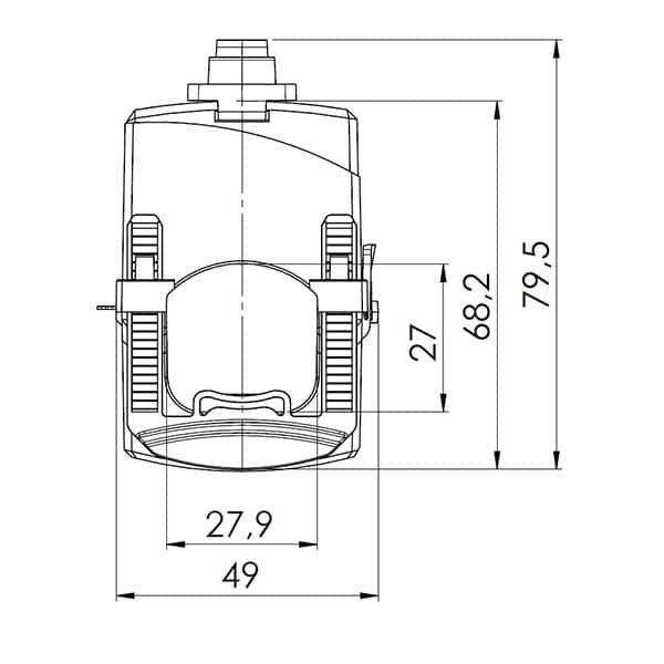 KBR 28, KBR – cable conversion current transformer, technical drawing 3