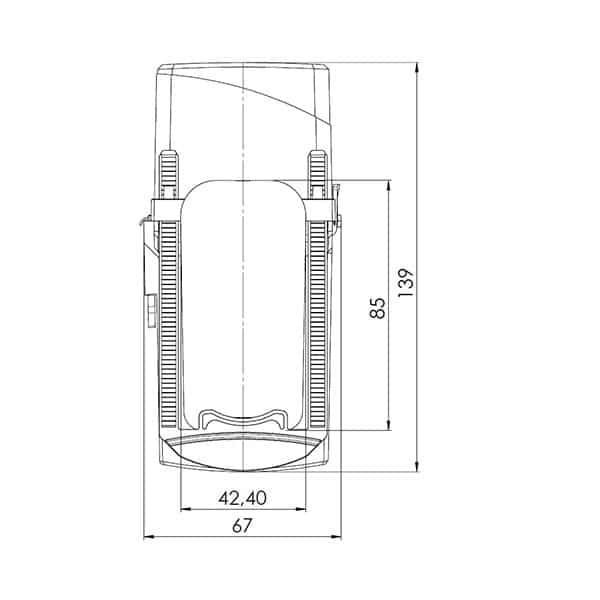 KBR 42L, KBR – cable conversion current transformer, technical drawing 3