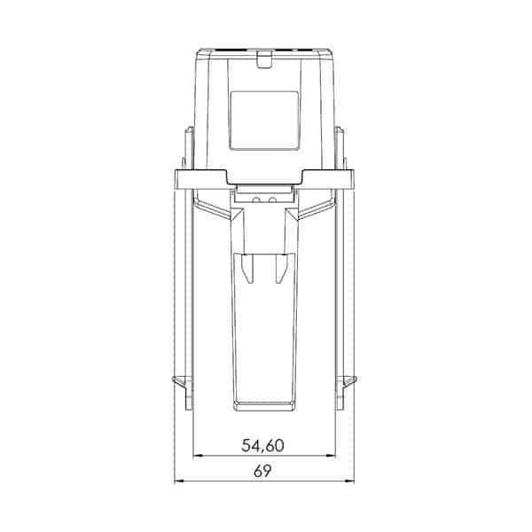 KBR 42L, KBR – cable conversion current transformer, technical drawing 2