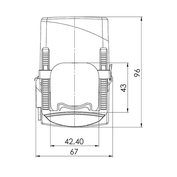 KBR 42, KBR – cable conversion current transformer, technical drawing 3