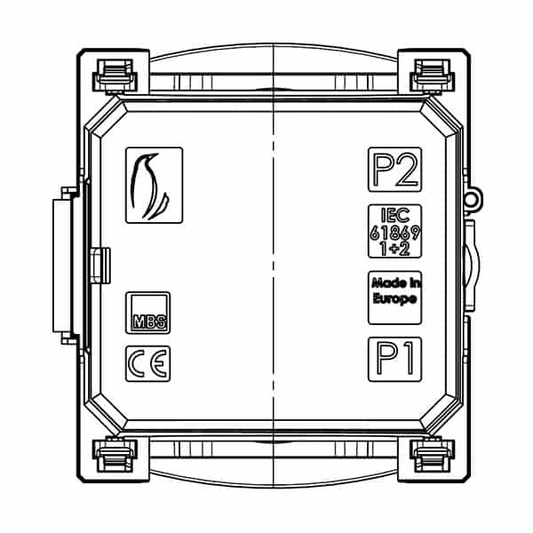 KBR 42, KBR – cable conversion current transformer, technical drawing 1