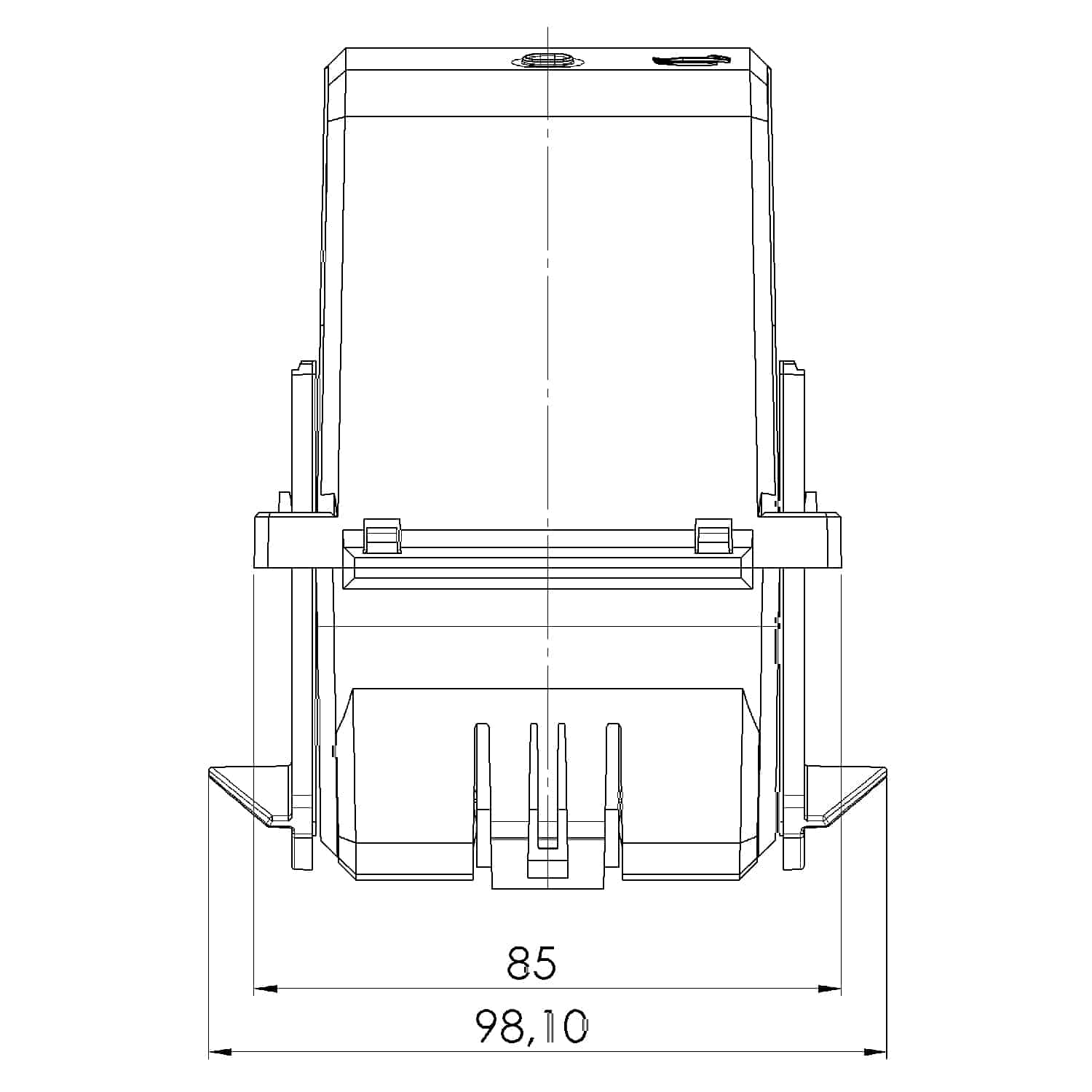 KBR 44 0…333, KBR – cable conversion current transformer, technical drawing 2