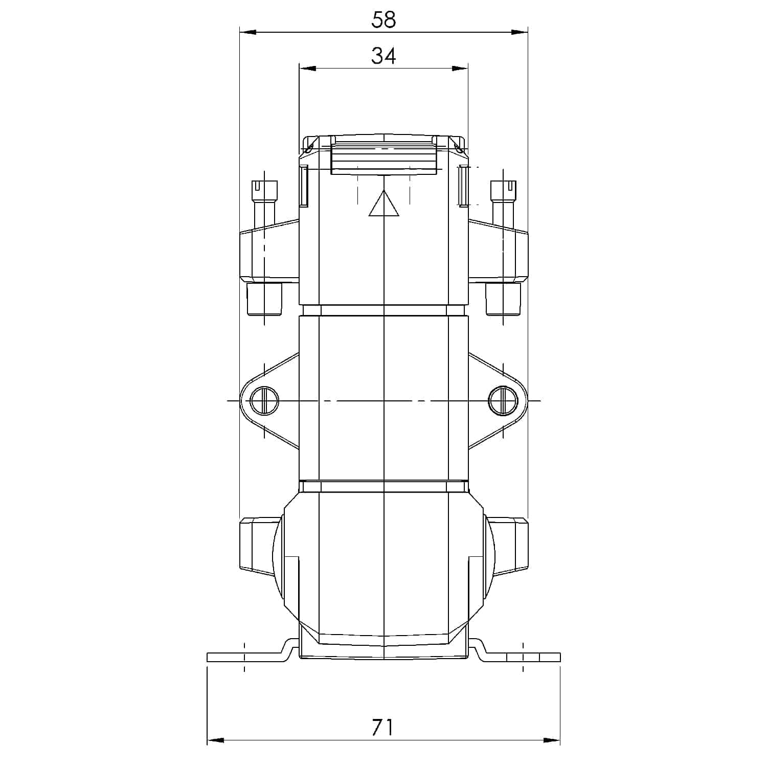 KBU 23, KBU – cable conversion current transformer, technical drawing 2