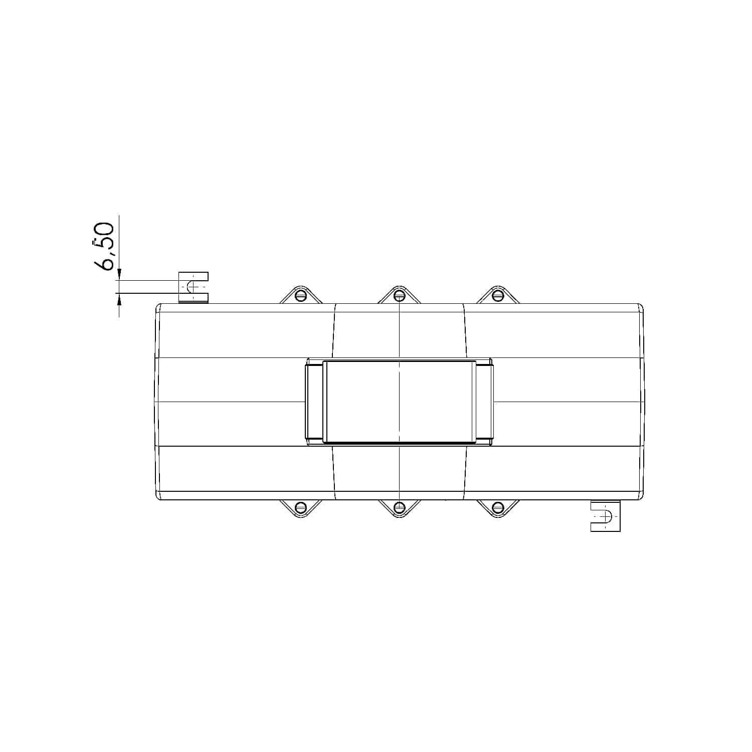 ASK 129.10 ASK plug-in current transformer, technical drawing 1