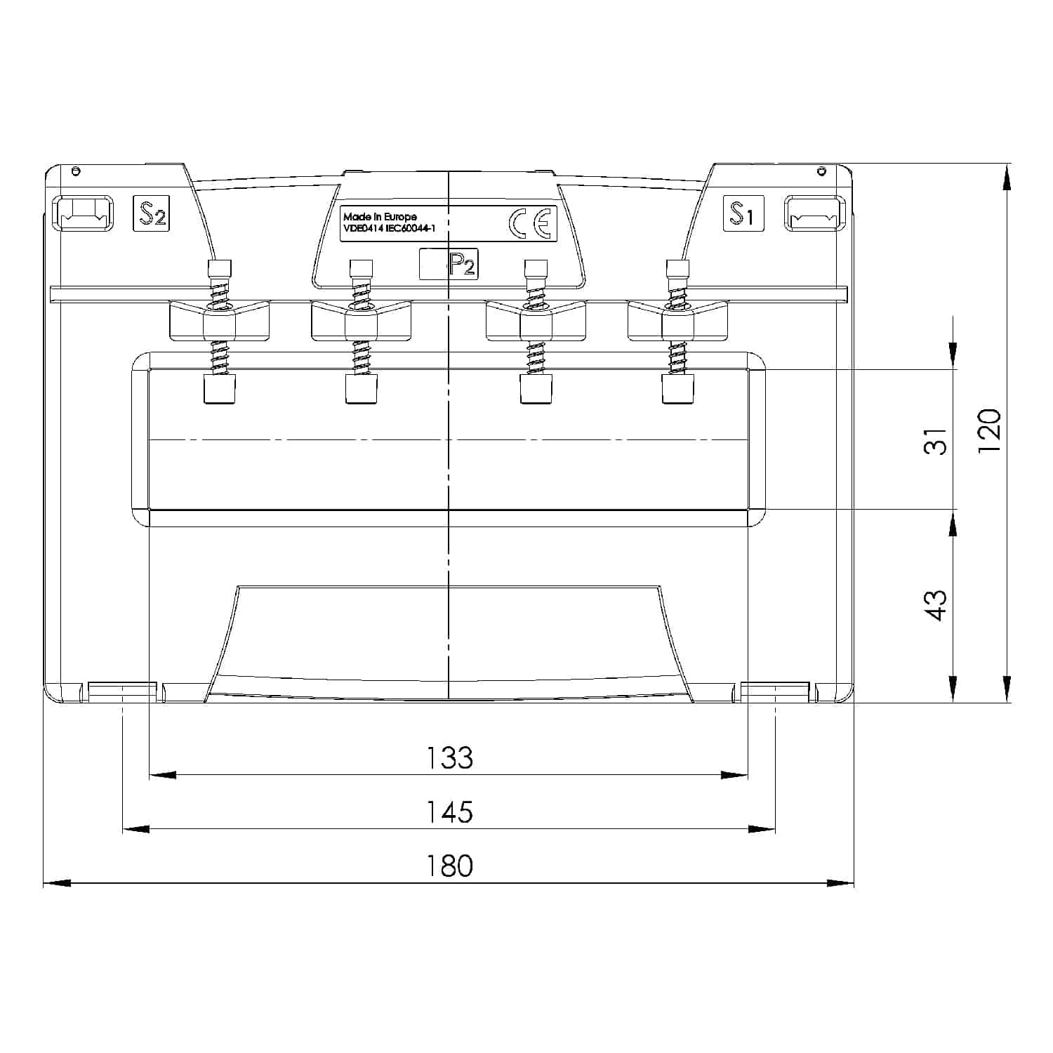 Aufsteckstromwandler ASK 130.5 Technische Zeichnung 3