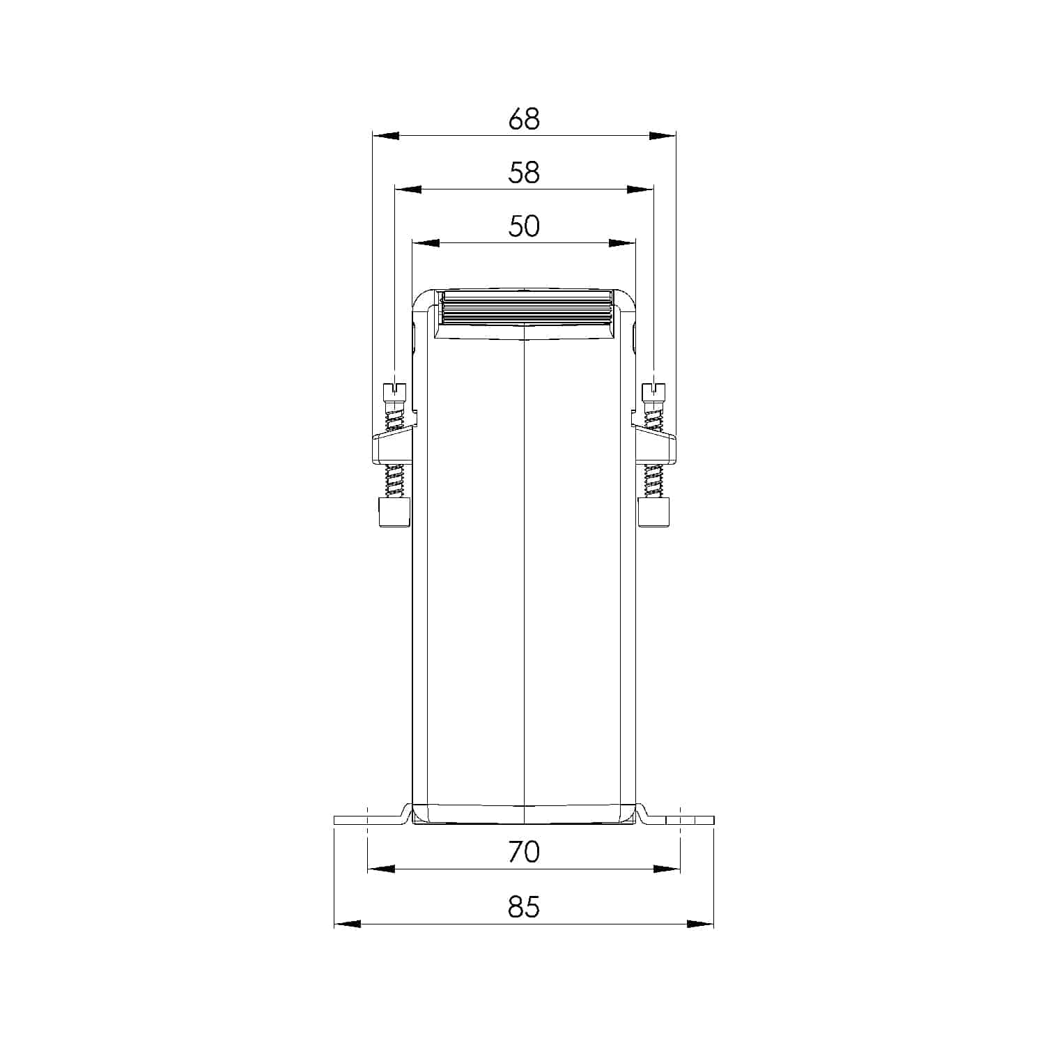 Aufsteckstromwandler ASK 130.5 Technische Zeichnung 2