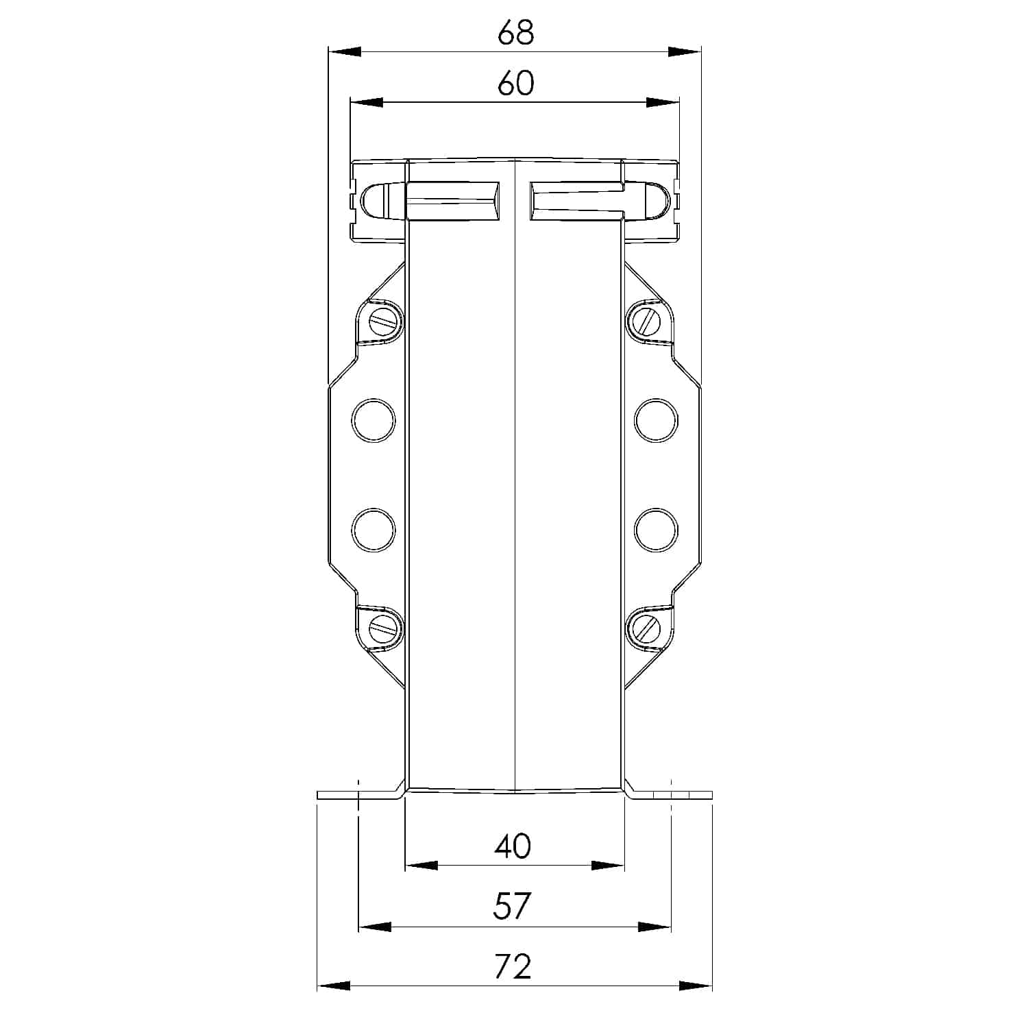 Aufsteckstromwandler ASK 83.4 Technische Zeichnung 2